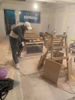 北市櫃體抽屜門片噴透明漆